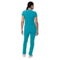 thumbnail image 2 of Adar Addition Go-Higher Scrub Set For Women - Notched V-Neck Scrub Top & Skinny Cargo Scrub Pants, 2 of 7