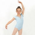 thumbnail image 4 of Girls' Solid Color Short Sleeved Round Neck Dance Practice Uniform Children's Jumpsuit in Medium and Large, 4 of 6