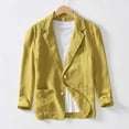 thumbnail image 4 of Veste de Complet Décontractée pour Homme avec Col à Revers, Manches Longues, Imitation Lin, Détails de Poches, 4 of 8