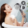 thumbnail image 1 of Yhmxh Home Decor Home Accessories Shower High Pressure Handheld Showerhead Hard Water High Pressure 8 Spray Modes Handheld Shower For The Elderly With Water Pipe Base Shower Head, 1 of 8