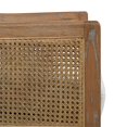 thumbnail image 4 of Ontario Chaise d'Appoint Rembourrée en Chêne et Rotin 24.5 Pouces Lin Blanc Naturel, 4 of 13
