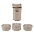 thumbnail image 2 of CHICIRIS Insulated Food Container Beige Stainless Steel, Portable Lightweight Lunchbox, Multifunctional Use, Lunch Box For School Office With Bag, 2 of 8