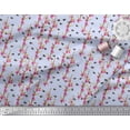 thumbnail image 3 of Soimoi Velvet Fabric Leaves,Floral & Honey Bee Insects Print Sewing Fabric Yard 58 Inch Wide, 3 of 3