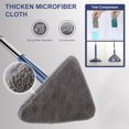 thumbnail image 2 of 360° Rotatable Triangular Mop with Long Handle Household Cleaning Adjustable Spin Mop Lazy Hand-free Cleaning Artifact Cleaning Mop Hand Wash Imitation Professional Long Window Squeegee Mop 2, 2 of 8