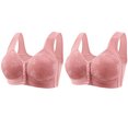 thumbnail image 2 of ylioge 2 Pack M-6XL Womens Wireless Bras Plus Size Front Closure Push Up Bralettes Lightweight Multipack Full Coverage Support Underwear Bra, 2 of 4