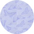 thumbnail image 1 of Ahgly Tapis Rond Lavable en Machine Intérieur Transitionnel Bleu Lavande, 6 Pieds Rond, 1 of 7