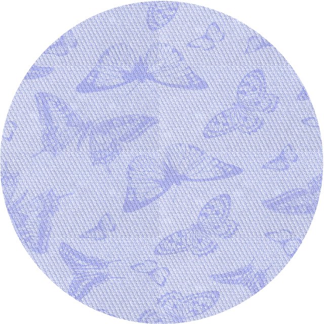 Ahgly Tapis Rond Lavable en Machine Intérieur Transitionnel Bleu Lavande, 5 Pieds Rond