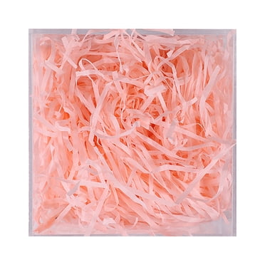 kurtrusly 1 Pack Lafite Paper Raffia Filler Colorful Shredded Box Packaging Decoration Practical Wedding Party Easter New Year Shrimp pink