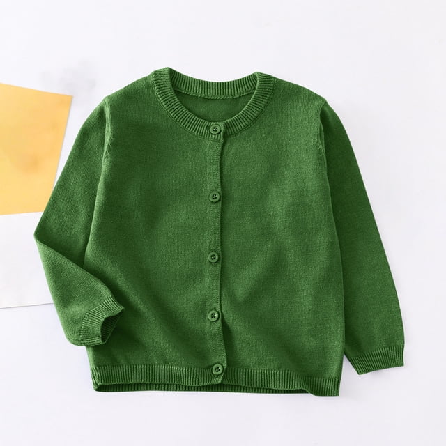 Cowsor Little Girl Knit Cardigan Sweater - Toddler Button Down School Uniforms Cardigan