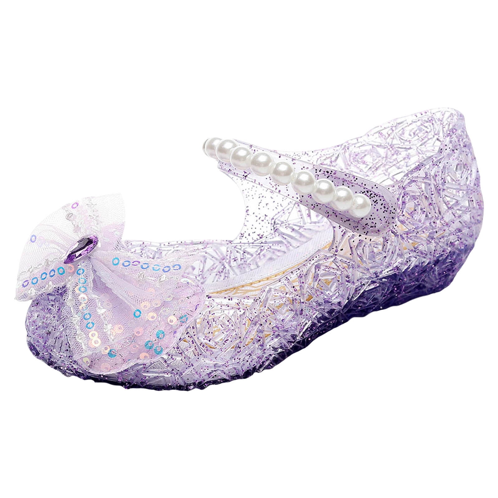 Kcodviy Girls Sandals New Pattern Toddler Sandals Girl Cute Bow Decoration Soft Slip on Shoes Toddler Girl Sole Comfortable Hook Loop Toddler Sandals Girls Shoes