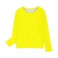 thumbnail image 4 of RXIRUCGD Chemises à Manches Longues pour Filles, Col Rond Mignon, Blouses Décontractées Élégantes, Jaune, Taille : 11 Ans, 4 of 7