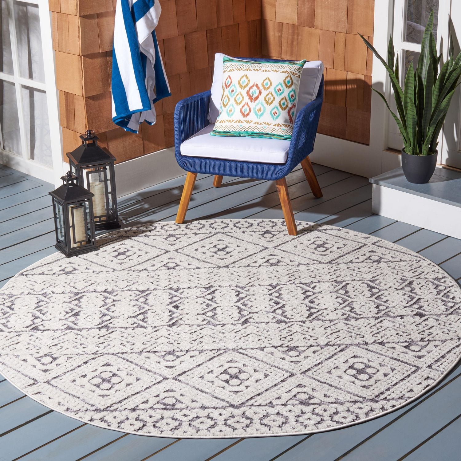 SAFAVIEH Cabana Allycia Tapis Intérieur/Extérieur Géométrique