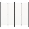 thumbnail image 1 of vidaXL 4-Panel Free Standing Fabric Folding Room Divider Screen White 200x180 cm, 1 of 5