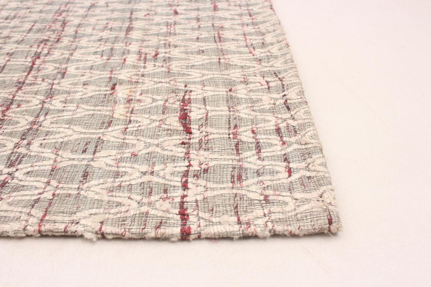 ECARPETGALLERY 4'9" x 7'5" Contemporary Collage Handmade Area Rug for Living Room, Dining Room and Bedroom in Grey
