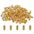 thumbnail image 1 of Unique Bargains Cord End Caps, 100Pcs 3.5x8.5mm Metal Spring Coil End Tips Crimp Terminators Caps Rose Gold, 1 of 5