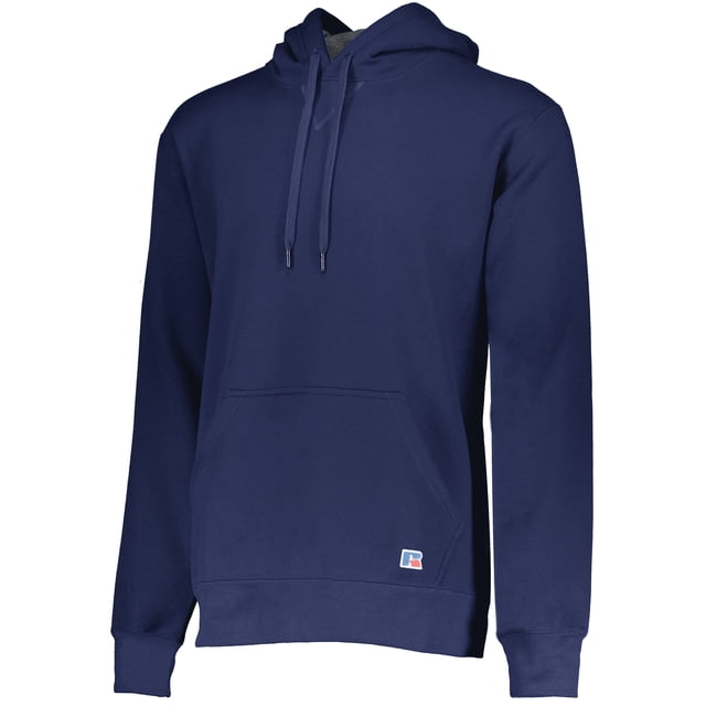 Russell Athletic Cotton Rich Fleece Hooded Sweatshirt, L, Navy