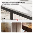 thumbnail image 1 of Kojooin Long Dining Table for 6 People, Large Rectangle Wood Kitchen Table with Sturdy Metal Legs, Modern Industrial Dining Room Table with Round Corner, 1 of 7