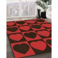 thumbnail image 3 of Ahgly Company Tapis Rectangulaire Lavable en Machine Intérieur Transitionnel Rouge Tomate, 8 Pieds x 10 Pieds, 3 of 7
