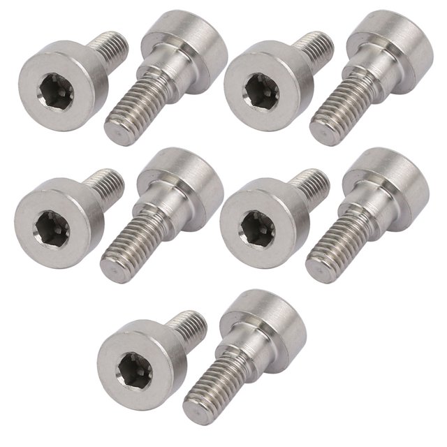 Unique Bargains 10pcs 304 Stainless Steel Hex Socket Shoulder Bolt 8mm Shoulder Dia 4mm Shoulder Length M6 Thread