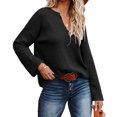 thumbnail image 1 of Pull Tricoté, Pull Femme Manches Longues Pull Femme Col en V Pull Tricoté Véritable Excellence, 1 of 5