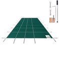thumbnail image 1 of KFFKFF Safety Cover for 16x30ft Rectangular Inground Pools, Pool Cover with Drain Holes, Solid Mesh Cover for Swimming Pool, Winter Protection Cover, Green, 1 of 9
