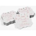thumbnail image 4 of Inkdotpot Real Rose Gold Foil Merry Christmas & Happy Text Tags Favor Bracket Shape Hang Pack Of 50 Paper Tags, 4 of 7