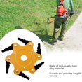 thumbnail image 2 of Steel Cutter Head Steel Trimmer Head 6 Teeth Sturdy Grass Trimmer Blade Durable Steel Razor Trimmer Head Flexible Professional Blade Easy Cutting for Lawn Weeding Garden�?reen�?, 2 of 4