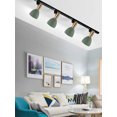 thumbnail image 4 of FSLiving Dimmable Remote Control Track Pendant Lights Single Circuit H-Type Adjustable Angle Nordic Style Macaron Green Metal Lighting Fixtures for Foyer Gallery Cabinet Office Home Decor - 1 Light, 4 of 6