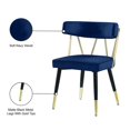 thumbnail image 4 of Meridian Furniture Rheingold Velvet Dining Chair, Navy (Set of 2), 4 of 7