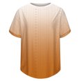 thumbnail image 4 of Plebaso Hauts d'Été pour Femmes T-Shirts à Œillets Mode Décontracté Manches Courtes Blouses Amples Dégradées, 4 of 7