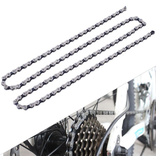 Fdit Bicycle Chain 27 Speed, Stretch-Proof Anti Rust Coating Strong And Reliable Bicycle Chain, Road Bike For Mountain Bike 24 Speed