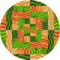 thumbnail image 1 of Ahgly Company Tapis Rond Lavable en Machine Intérieur Transitionnel Acajou Brun, 5 Pieds Rond, 1 of 7