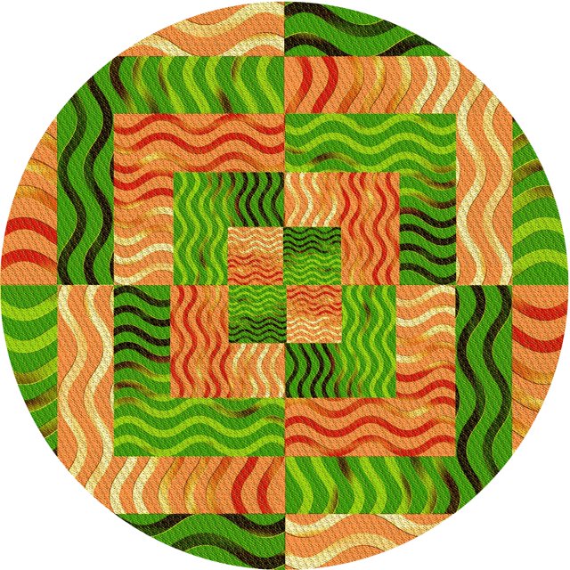 Ahgly Company Tapis Rond Lavable en Machine Intérieur Transitionnel Acajou Brun, 5 Pieds Rond