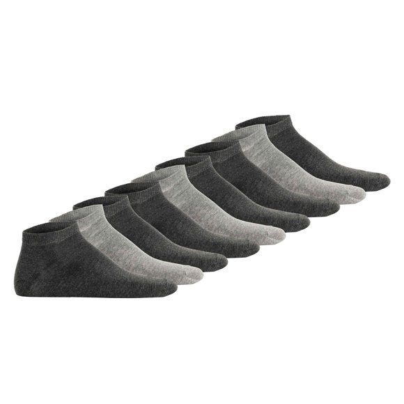 Hudson Chaussettes de Sport Unisexes, Lot de 9 - Simply, Chaussettes Courtes, Couleur Unie Gris 35-38 (UK 3-5)