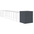 thumbnail image 3 of vidaXL Cage à Poules avec Rangée Anthracite 165x1067x181 cm Acier Galvanisé, 3 of 5