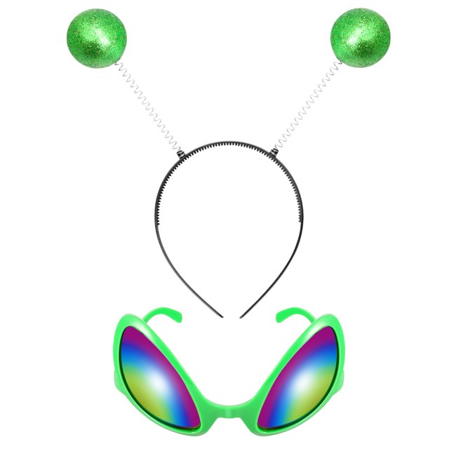 Lunettes et Bandeau Cosplay Style Alien 2 Pcs 10.2X7.5X1.6in pour Adultes et Enfants