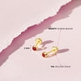thumbnail image 4 of Or Jaune 14k Grenat Simulé Rond 3 mm Serti Clos Clous à Vis pour Bébés Filles, 4 of 7
