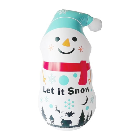 EGNMCR Christmas Decorations, Christmas Gifts Christmas Inflatable Snowman Tumbler Pvc Santa Decoration Props Sandbag Toy beach textile
