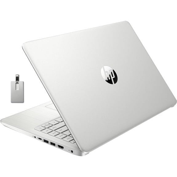 HP Stream Portable 14 Pouces HD, Intel Celeron N4120, 4 Go RAM, 128 Go eMMC, Intel UHD Graphics, Caméra Web, 1 An Office 365, Argent, Win 11 S, Carte USB Hotface 128 Go
