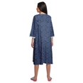 thumbnail image 4 of Moomaya Cotton Sleepwear For Ladies Printed Round Neck Button Placket Nightdress, 4 of 6