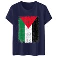 thumbnail image 1 of adviicd Hauts pour Femmes T-Shirts Basiques pour Femmes Col Rond Manches Courtes Hauts Mignons d'Été T-Shirts Ajustés Bleu Marine,G, 1 of 5