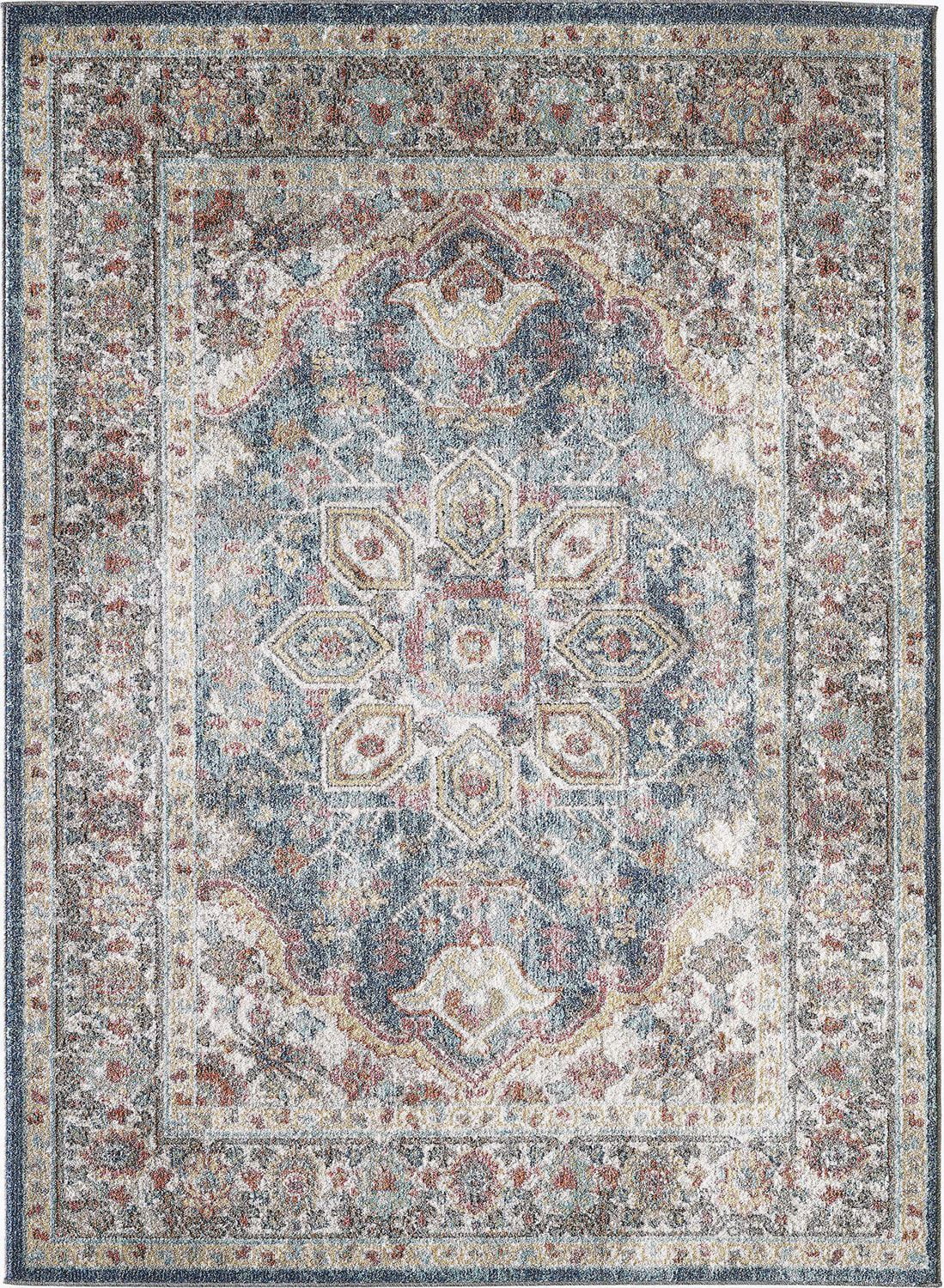 Tapis tissé rouge et bleu Cranfield