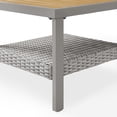 thumbnail image 5 of Songmics Home Collection Sencillo - Petite Table Basse, Table d'Appoint de Jardin, Carré, avec Rangement, Style Transitionnel, Faux Bois, 5 of 5