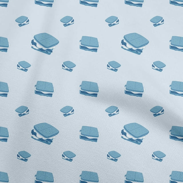 oneOone Velvet Turquoise Blue Fabric Food Sewing Material Print Fabric By The Yard 58 Inch Wide