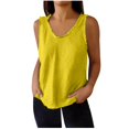 thumbnail image 1 of Plebaso Débardeurs pour Femmes Col Rond Sans Manches T-Shirts Couleur Unie Décontractés Amples T-Shirts Basiques pour Femmes, 1 of 7