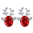 thumbnail image 1 of XZNGL Crystal Rings Mens Rings Crystal Gemstone Antler Earrings Three-Dimensional Antlers Earrings, 1 of 1