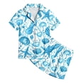 thumbnail image 4 of Ensemble de Pyjama 2 Pcs pour Enfants Imprimé Graphique Chemise à Manches Courtes et Shorts, 4 of 4