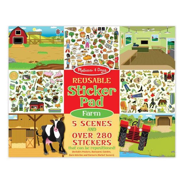 Melissa & Doug - 30501 | Reusable Sticker Pad: Farm