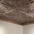 thumbnail image 2 of Fasade Rosette Vinyl 2ft x 4ft Glue Up Ceiling Panel Bermuda Bronze 5 Pack, 2 of 5