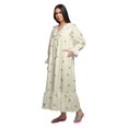 thumbnail image 2 of Moomaya Chemise de Nuit Maxi Boutonnée à Manches Longues Imprimée en Coton pour Femmes, 2 of 5